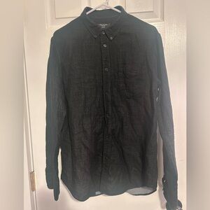 rag & bone Men's Charcoal Button-Down Shirt